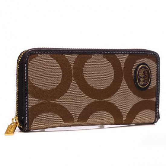 Coach Big Logo Large Camel Wallets ARH | Women - Click Image to Close